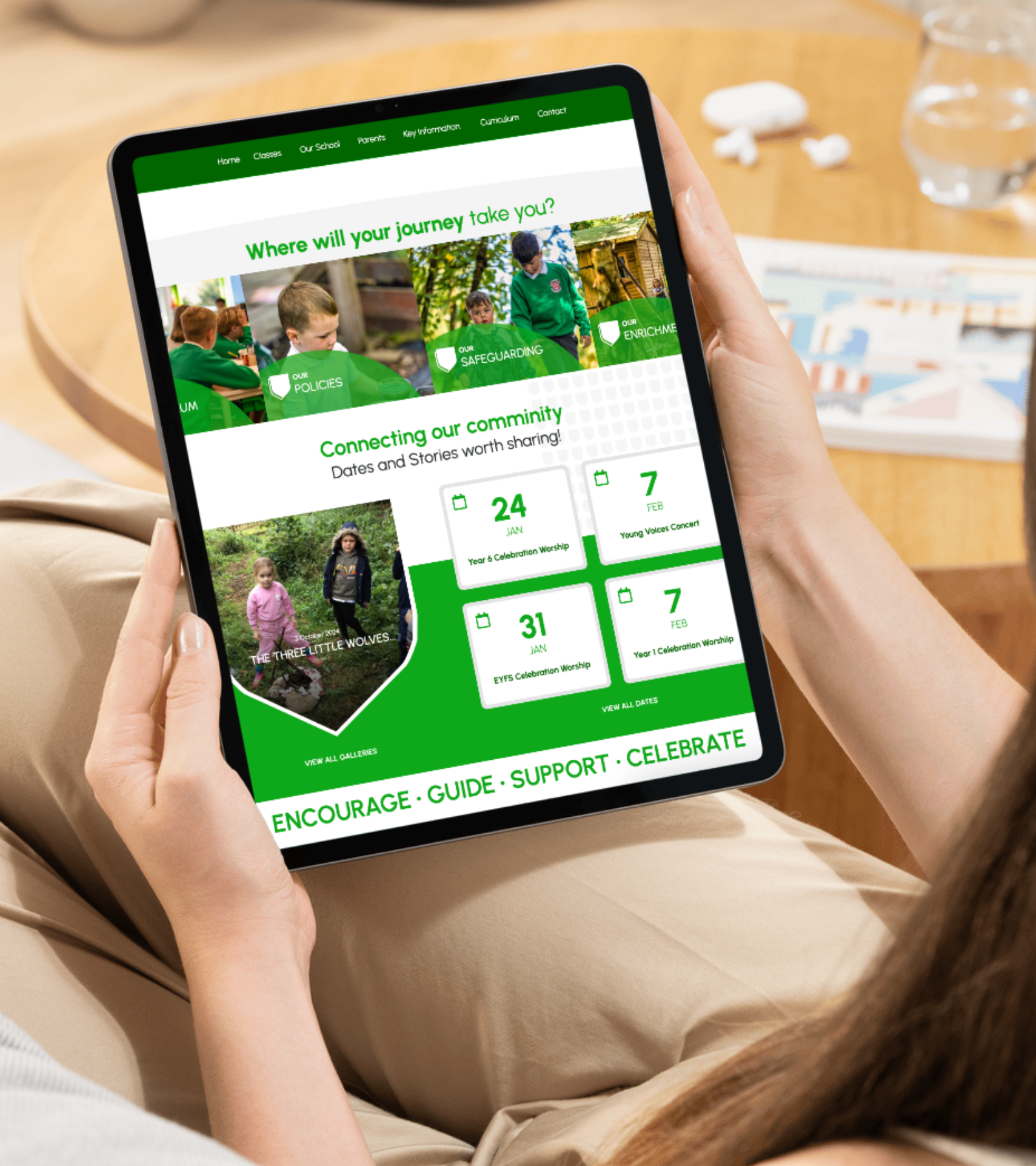 Ipad School Website Design